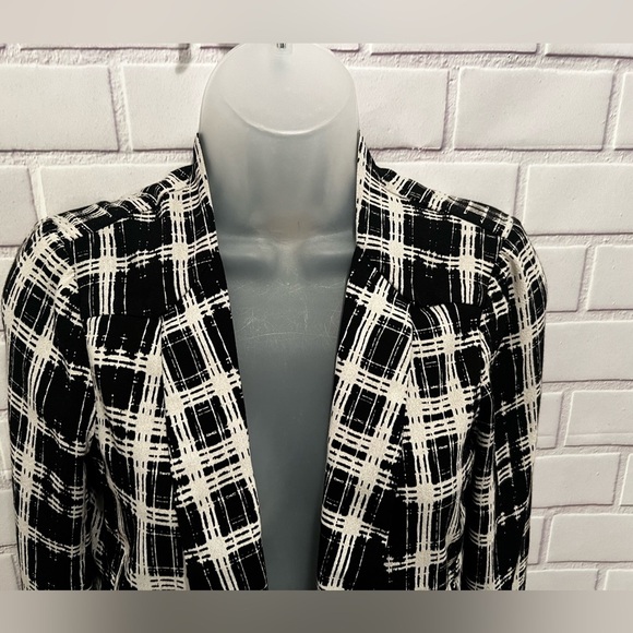 ELLA MOSS women open front blazer black and white/size M - Picture 3 of 9